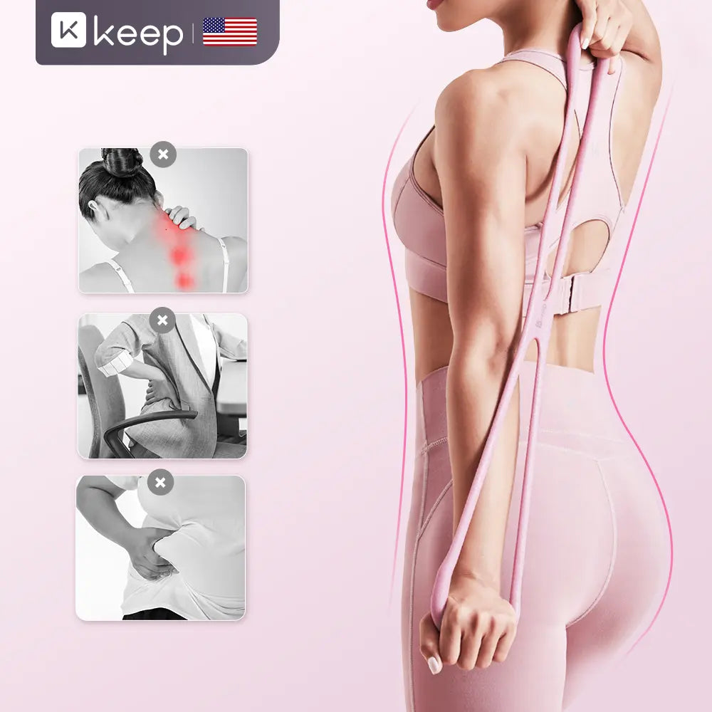 Keep Resistance Bands Figure 8 Exercise Bands for Women 8 Shaped TPE Material for Arms Chest Expander Yoga Gym Fitness Muscle Training Summervibes