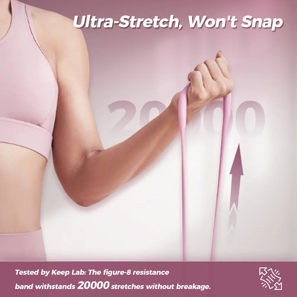 Keep Resistance Bands Figure 8 Exercise Bands for Women 8 Shaped TPE Material for Arms Chest Expander Yoga Gym Fitness Muscle Training Summervibes