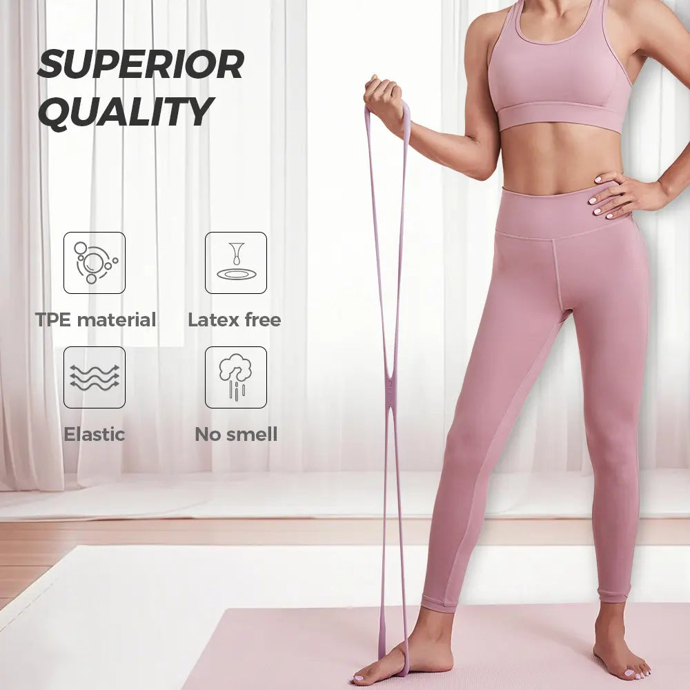 Keep Resistance Bands Figure 8 Exercise Bands for Women 8 Shaped TPE Material for Arms Chest Expander Yoga Gym Fitness Muscle Training Summervibes